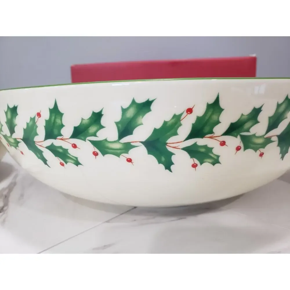 NEW Lenox Holiday 894184 Pasta Serving 5 Piece Set Christmas Bowl‎